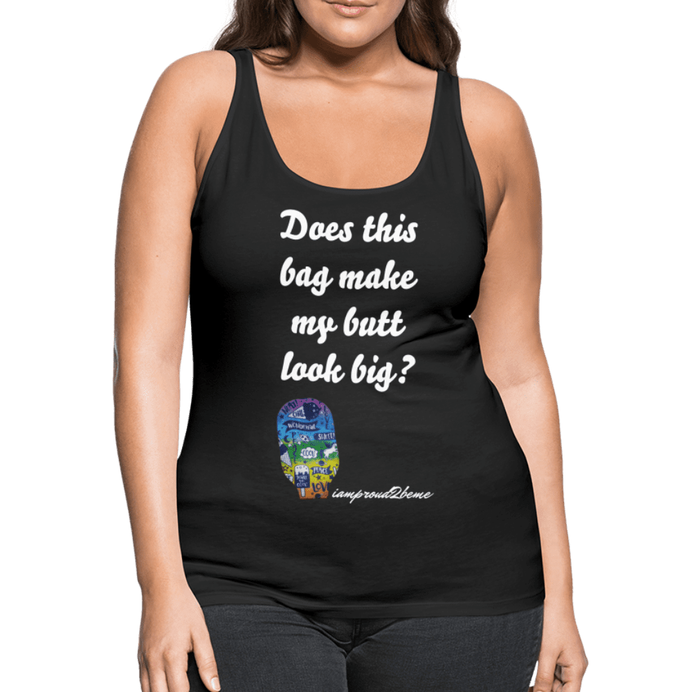OSTOMY BAG PEACE & LOVE Premium Tank Top (Adult) - black