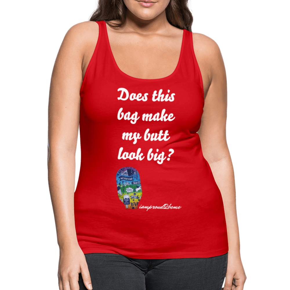OSTOMY BAG PEACE & LOVE Premium Tank Top (Adult) - red