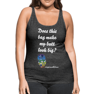OSTOMY BAG PEACE & LOVE Premium Tank Top (Adult) - charcoal gray