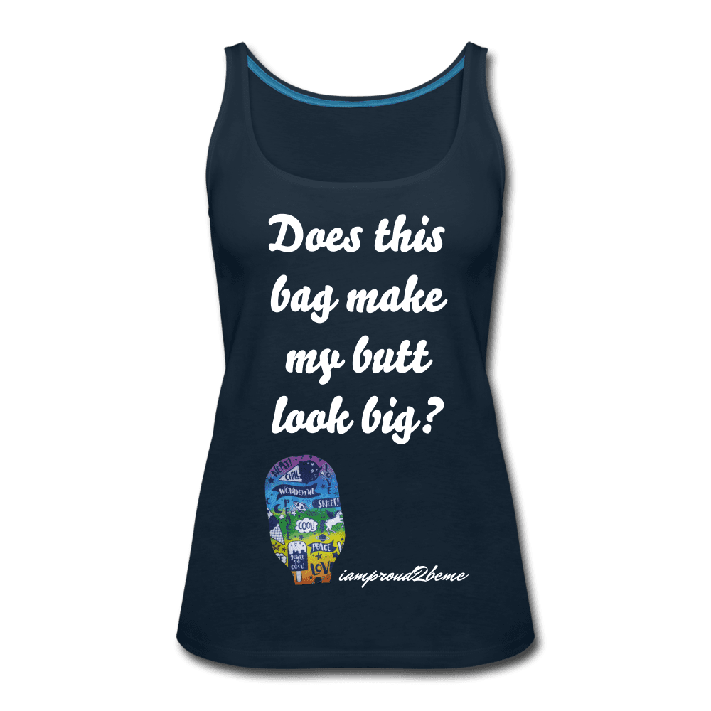 OSTOMY BAG PEACE & LOVE Premium Tank Top (Adult) - deep navy