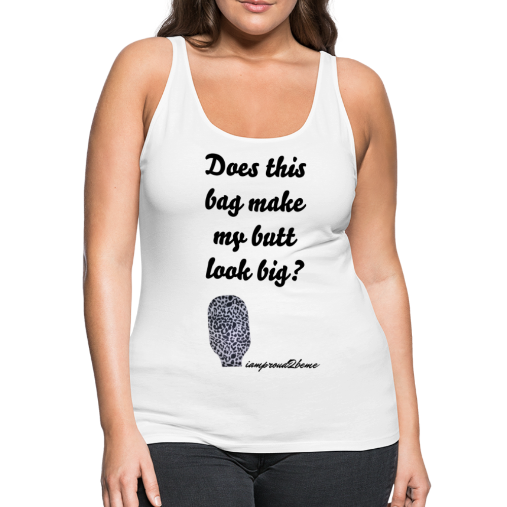 OSTOMY BAG LEOPARD PRINT Premium Tank Top (Adult) - white
