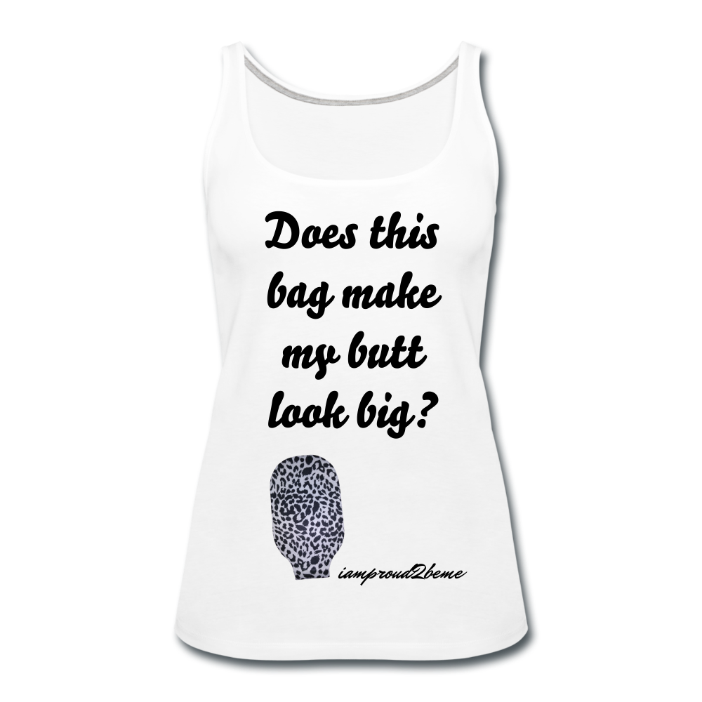 OSTOMY BAG LEOPARD PRINT Premium Tank Top (Adult) - white