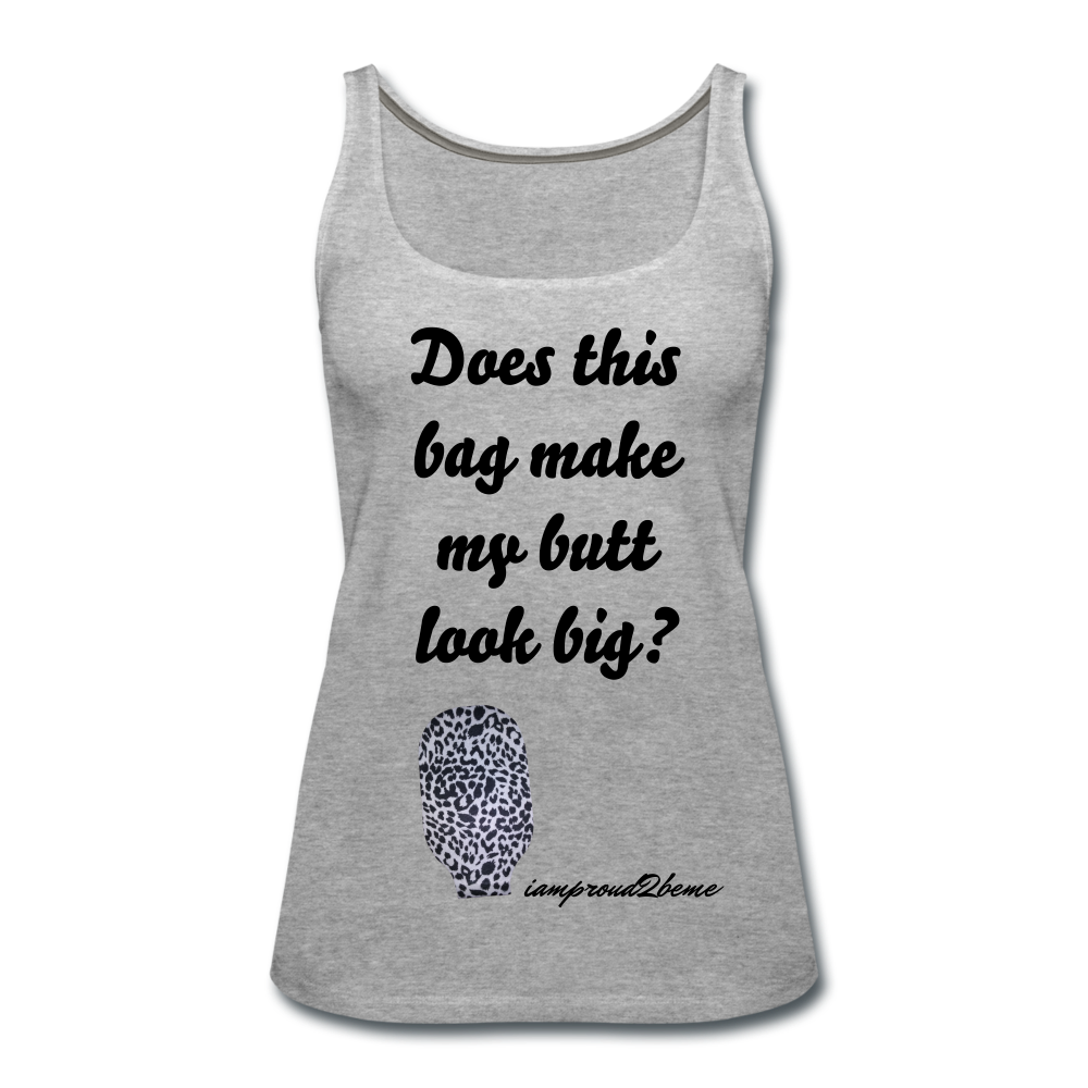 OSTOMY BAG LEOPARD PRINT Premium Tank Top (Adult) - heather gray