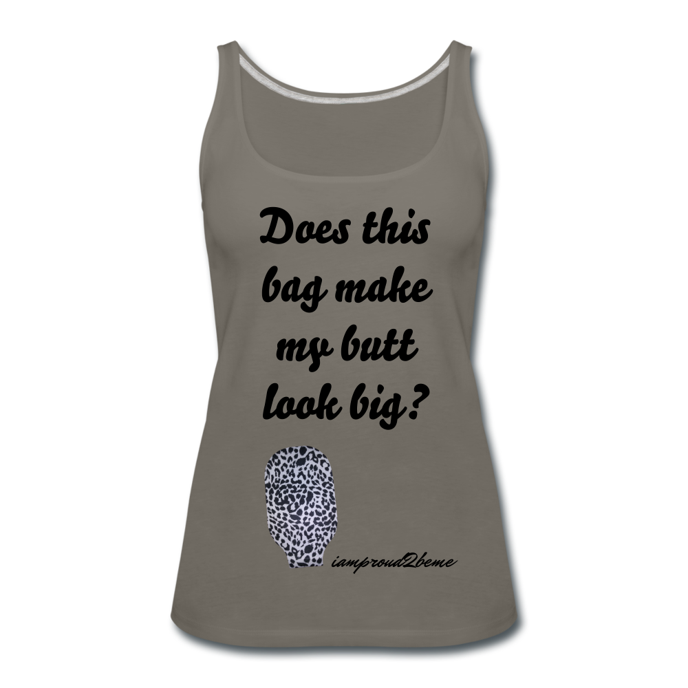 OSTOMY BAG LEOPARD PRINT Premium Tank Top (Adult) - asphalt gray