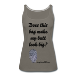 OSTOMY BAG LEOPARD PRINT Premium Tank Top (Adult) - asphalt gray