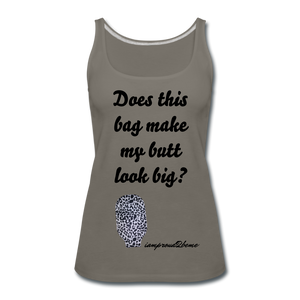 OSTOMY BAG LEOPARD PRINT Premium Tank Top (Adult) - asphalt gray