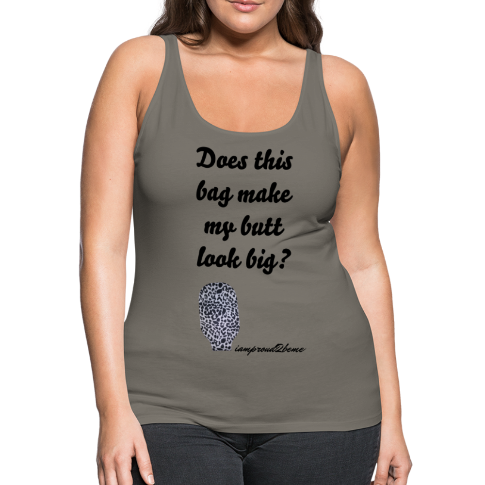 OSTOMY BAG LEOPARD PRINT Premium Tank Top (Adult) - asphalt gray