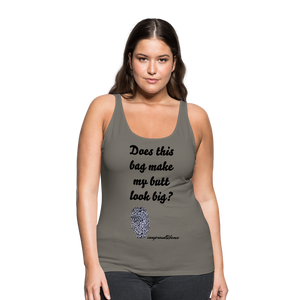 OSTOMY BAG LEOPARD PRINT Premium Tank Top (Adult) - asphalt gray
