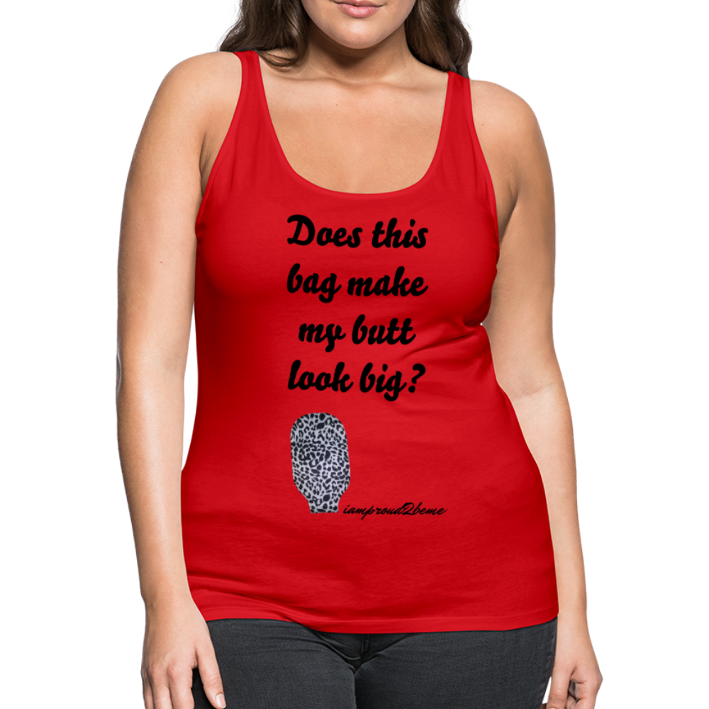 OSTOMY BAG LEOPARD PRINT Premium Tank Top (Adult) - red