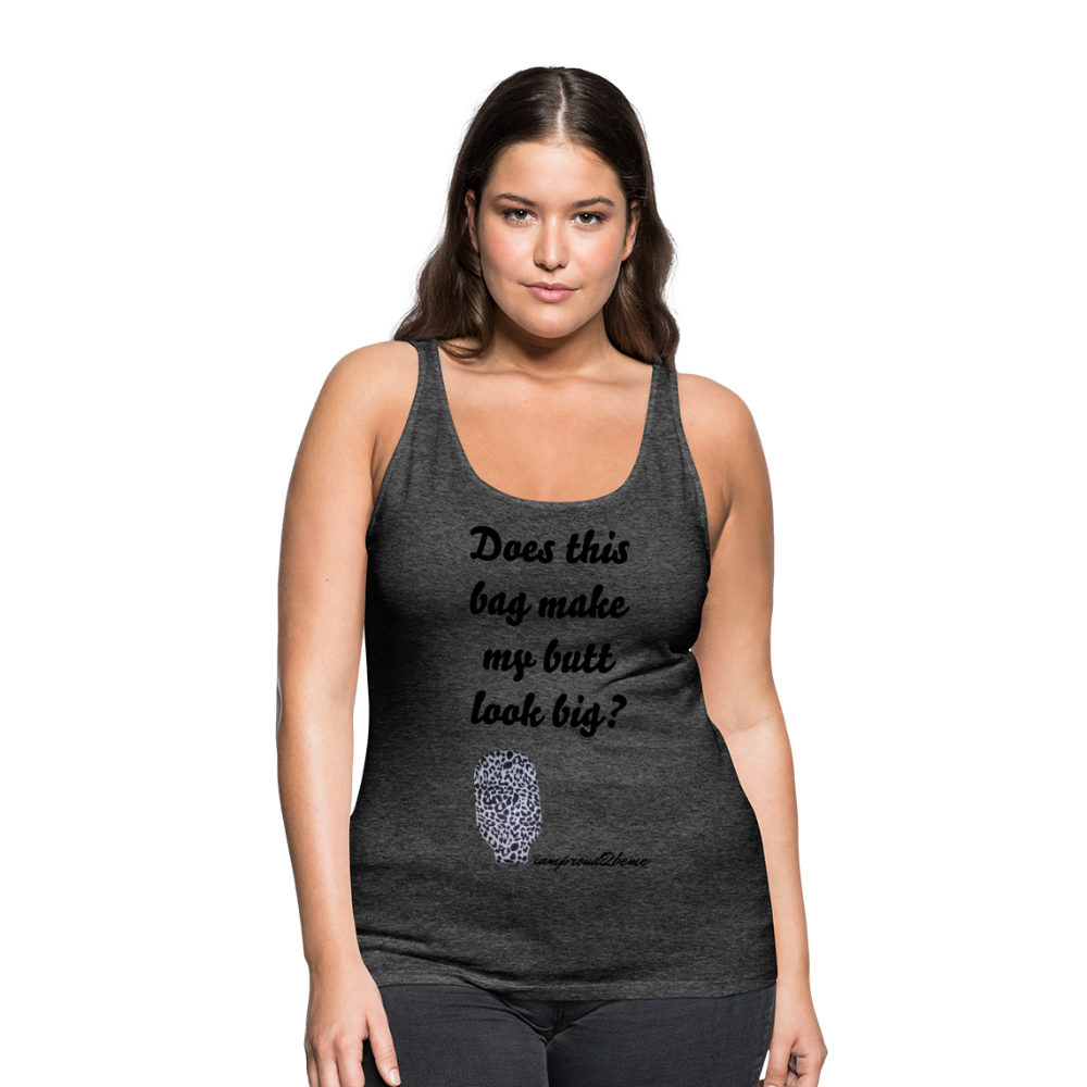 OSTOMY BAG LEOPARD PRINT Premium Tank Top (Adult) - charcoal gray