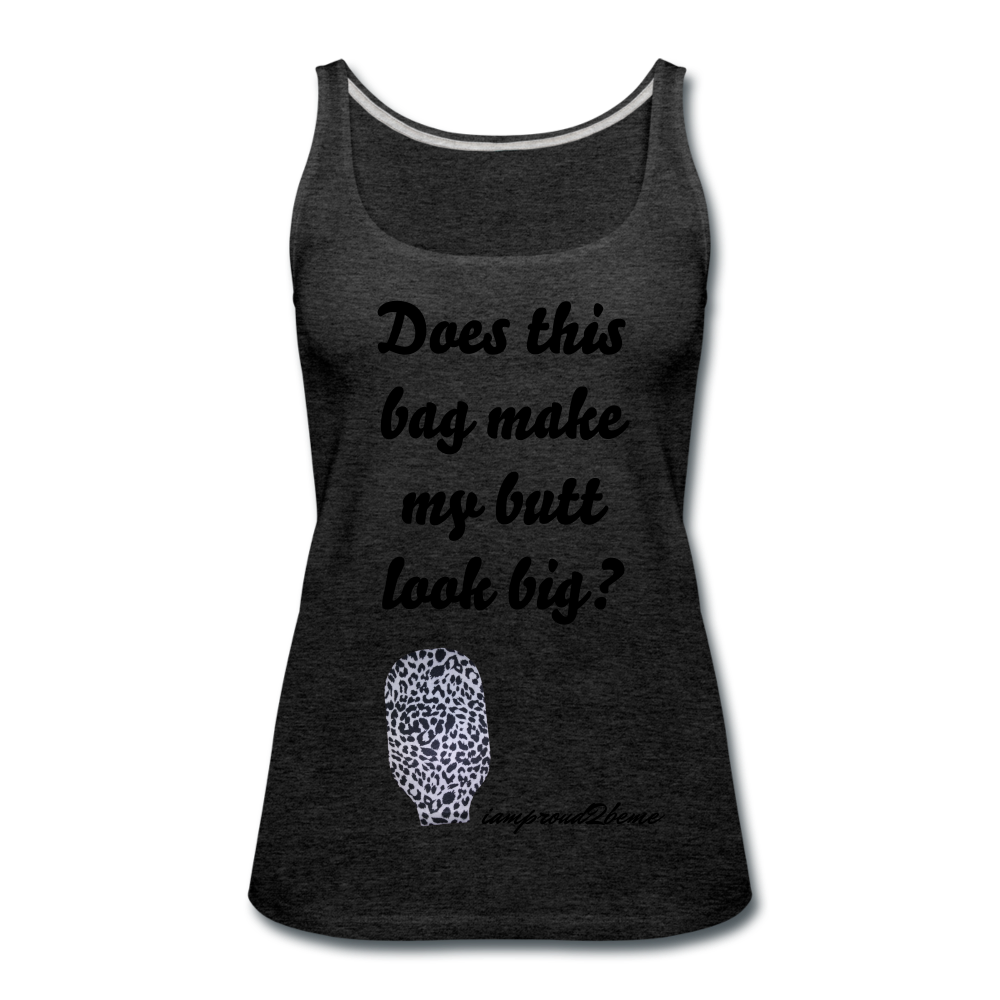 OSTOMY BAG LEOPARD PRINT Premium Tank Top (Adult) - charcoal gray