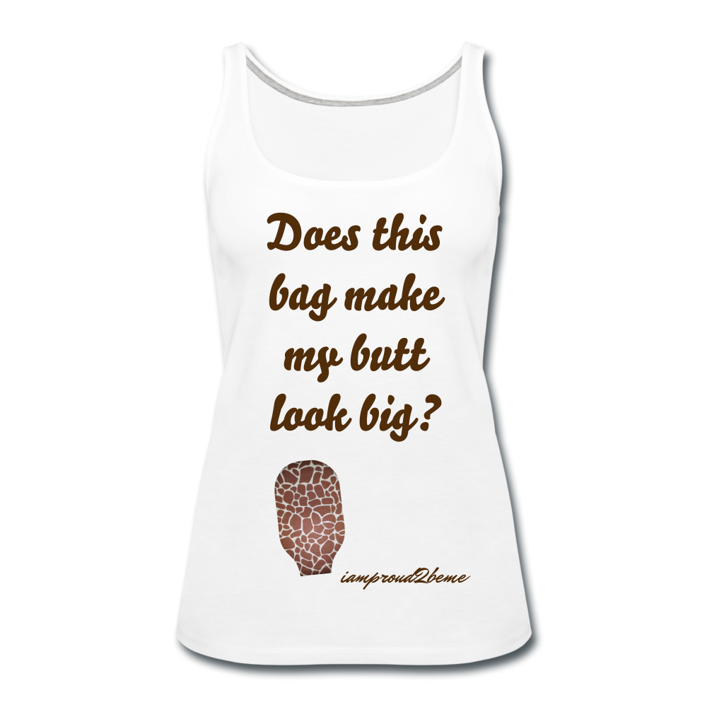 OSTOMY BAG GIRAFFE Premium Tank Top (Adult) - white