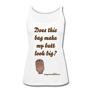 OSTOMY BAG GIRAFFE Premium Tank Top (Adult) - white