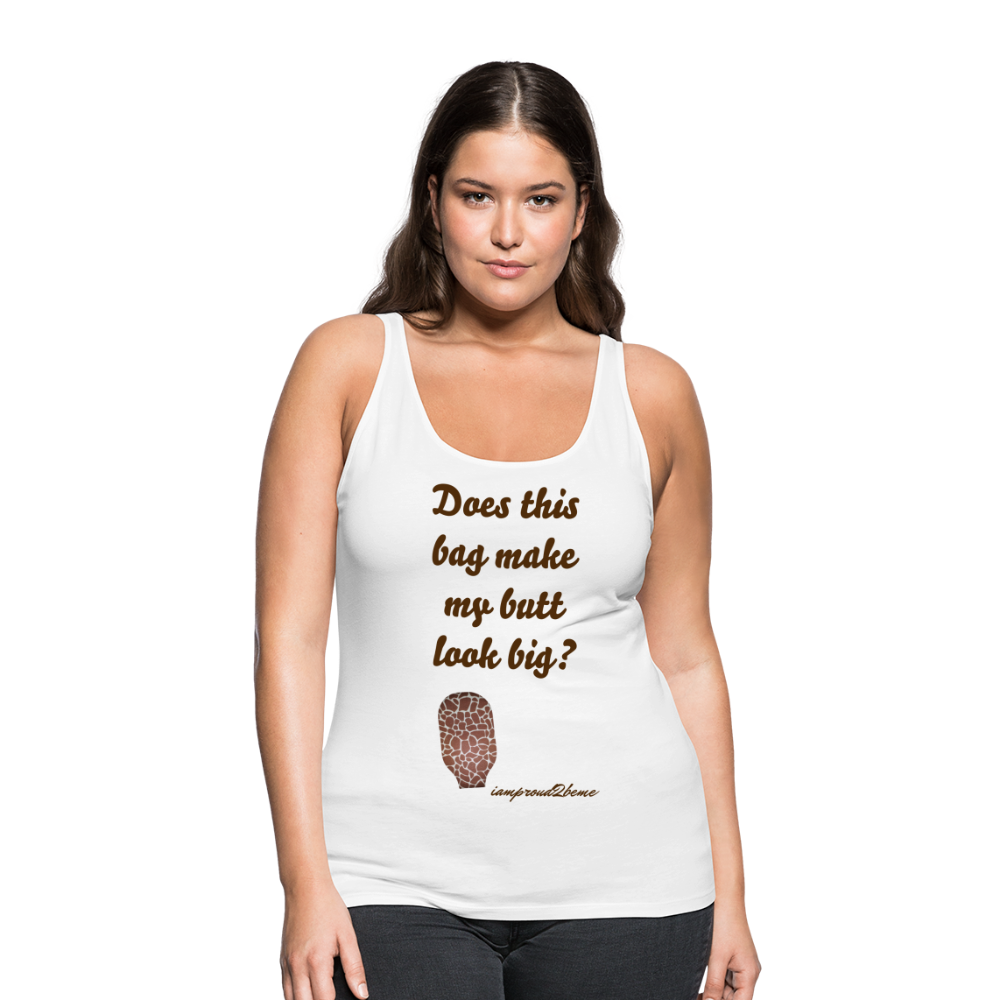 OSTOMY BAG GIRAFFE Premium Tank Top (Adult) - white