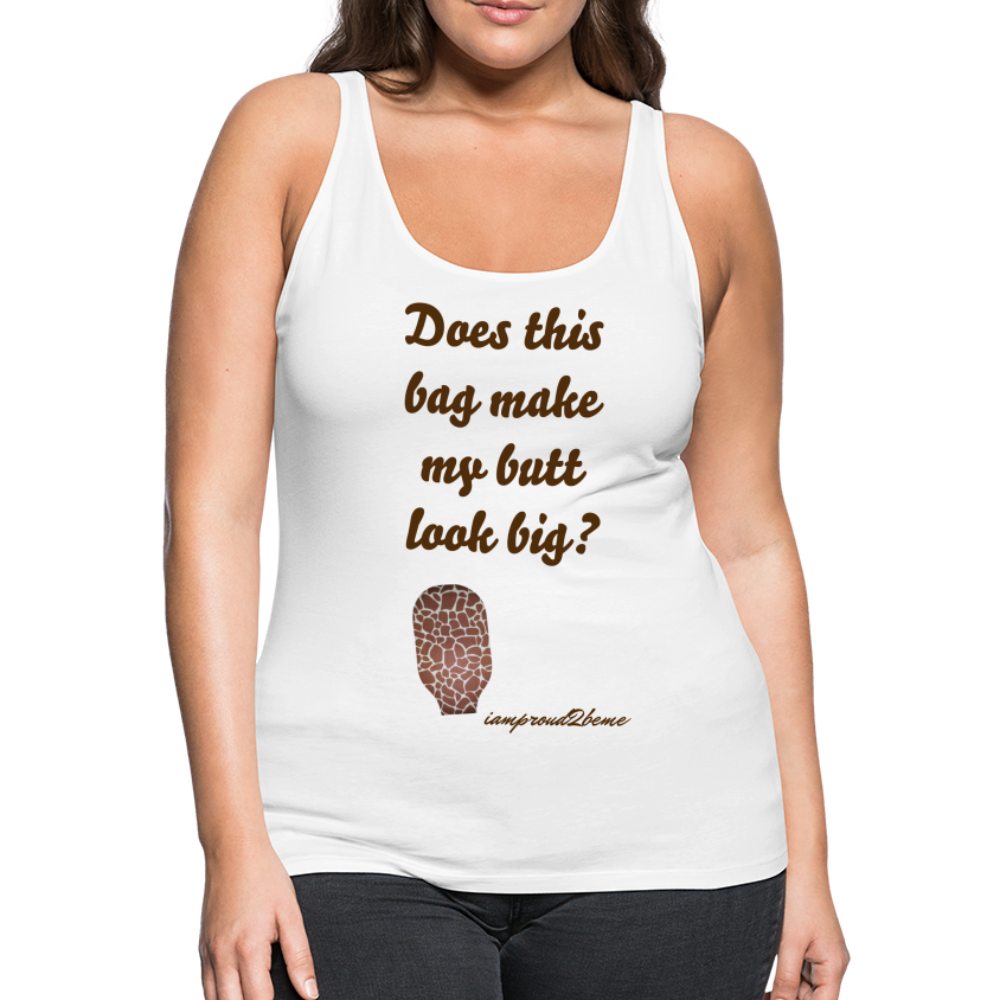 OSTOMY BAG GIRAFFE Premium Tank Top (Adult) - white