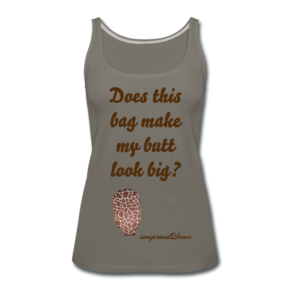 OSTOMY BAG GIRAFFE Premium Tank Top (Adult) - asphalt gray