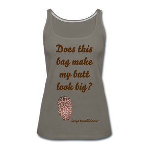 OSTOMY BAG GIRAFFE Premium Tank Top (Adult) - asphalt gray