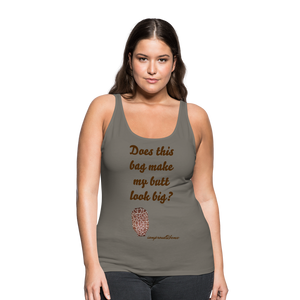 OSTOMY BAG GIRAFFE Premium Tank Top (Adult) - asphalt gray