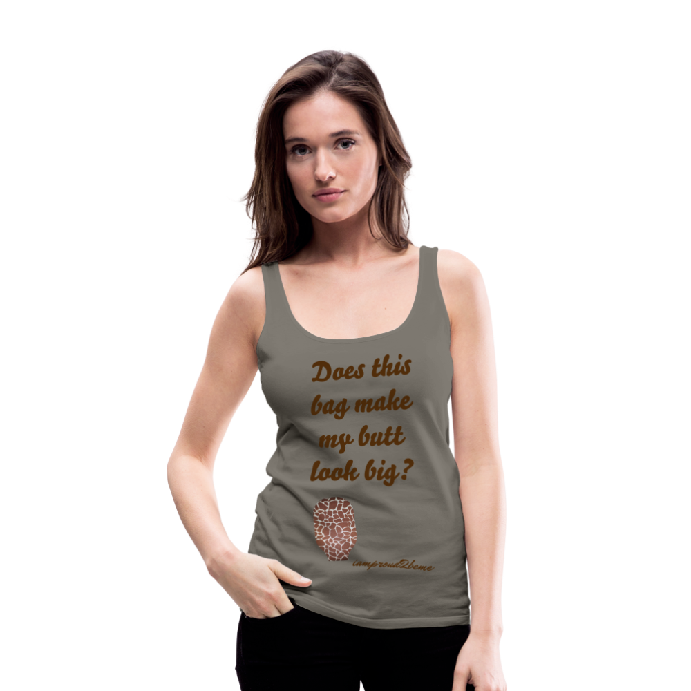 OSTOMY BAG GIRAFFE Premium Tank Top (Adult) - asphalt gray