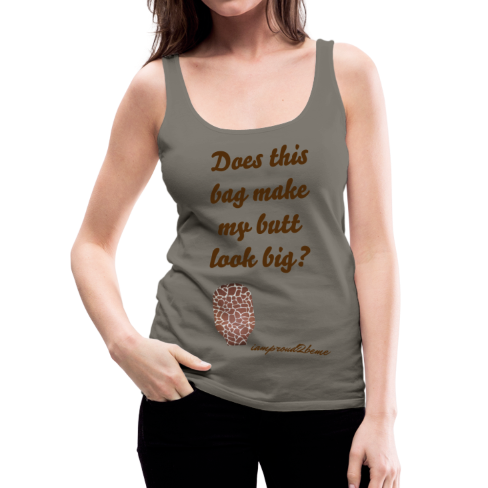 OSTOMY BAG GIRAFFE Premium Tank Top (Adult) - asphalt gray