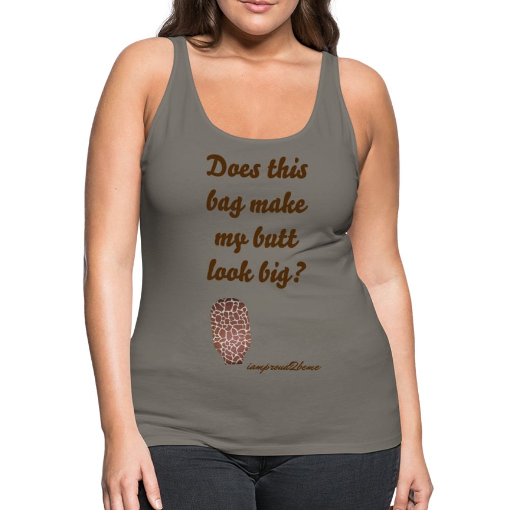OSTOMY BAG GIRAFFE Premium Tank Top (Adult) - asphalt gray