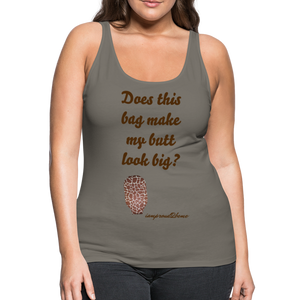 OSTOMY BAG GIRAFFE Premium Tank Top (Adult) - asphalt gray