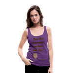 OSTOMY BAG GIRAFFE Premium Tank Top (Adult) - purple