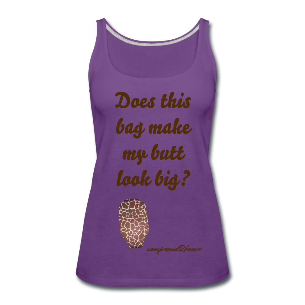 OSTOMY BAG GIRAFFE Premium Tank Top (Adult) - purple