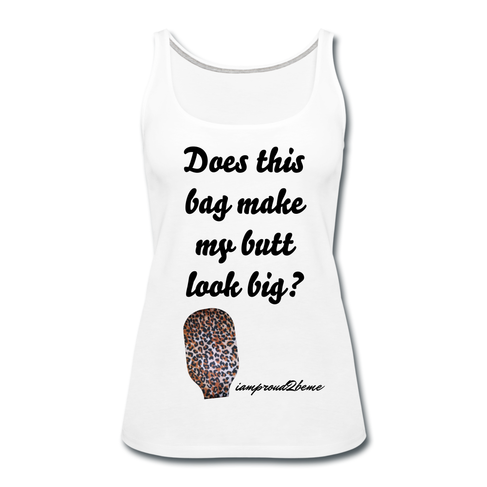 OSTOMY BAG LEOPARD PRINT Premium Tank Top (Adult) - white