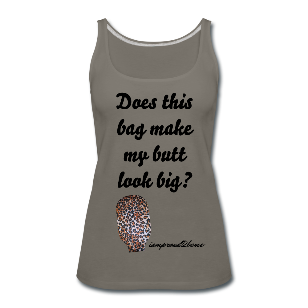 OSTOMY BAG LEOPARD PRINT Premium Tank Top (Adult) - asphalt gray