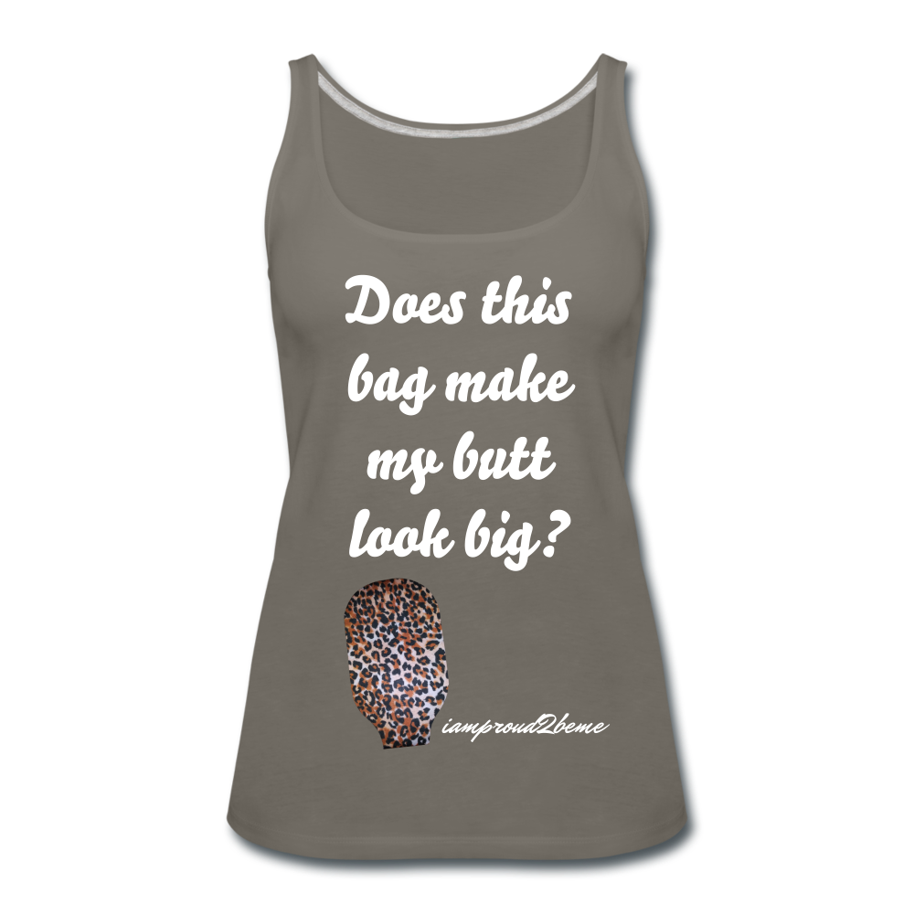 OSTOMY BAG LEOPARD PRINT Premium Tank Top (Adult) - asphalt gray