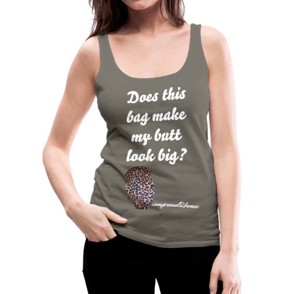 OSTOMY BAG LEOPARD PRINT Premium Tank Top (Adult) - asphalt gray