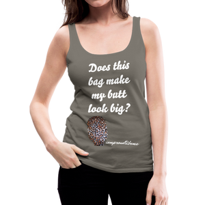 OSTOMY BAG LEOPARD PRINT Premium Tank Top (Adult) - asphalt gray