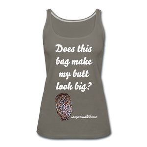 OSTOMY BAG LEOPARD PRINT Premium Tank Top (Adult) - asphalt gray