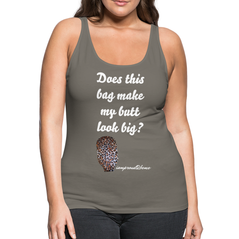 OSTOMY BAG LEOPARD PRINT Premium Tank Top (Adult) - asphalt gray