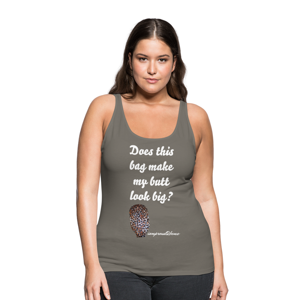 OSTOMY BAG LEOPARD PRINT Premium Tank Top (Adult) - asphalt gray