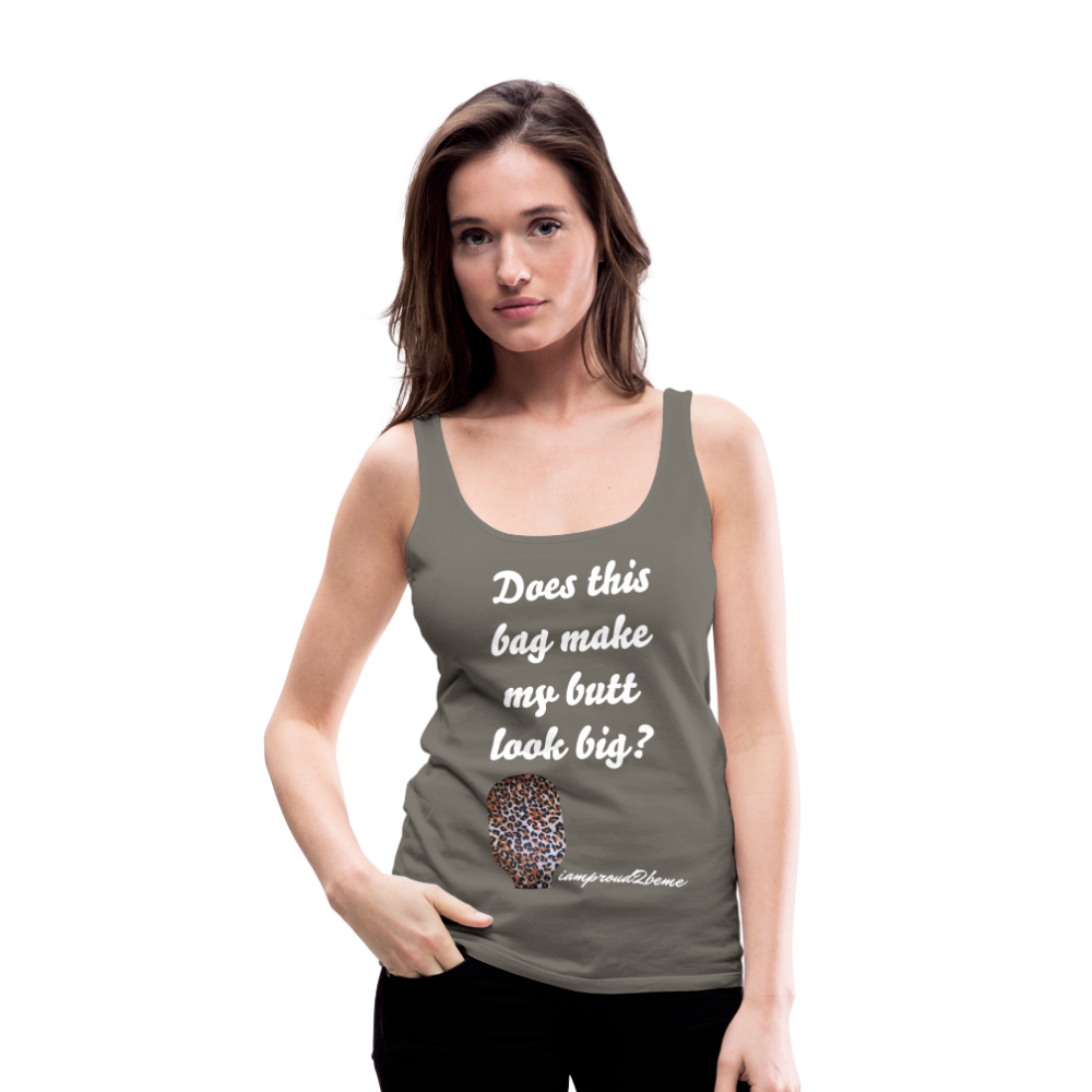 OSTOMY BAG LEOPARD PRINT Premium Tank Top (Adult) - asphalt gray
