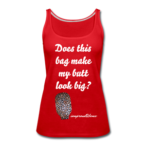 OSTOMY BAG LEOPARD PRINT Premium Tank Top (Adult) - red