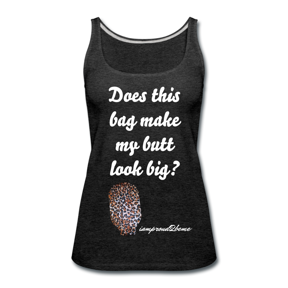 OSTOMY BAG LEOPARD PRINT Premium Tank Top (Adult) - charcoal gray