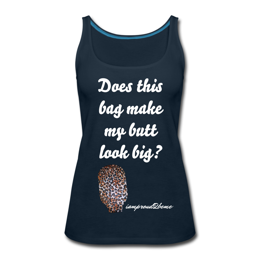 OSTOMY BAG LEOPARD PRINT Premium Tank Top (Adult) - deep navy