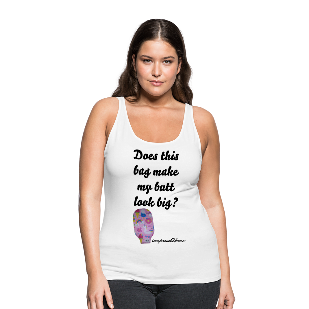 OSTOMY BAG SUMMERTIME FUN Premium Tank Top (Adult) - white