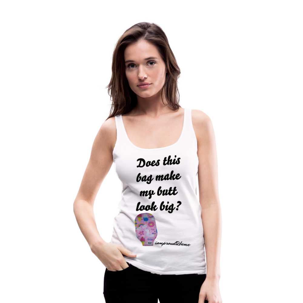 OSTOMY BAG SUMMERTIME FUN Premium Tank Top (Adult) - white
