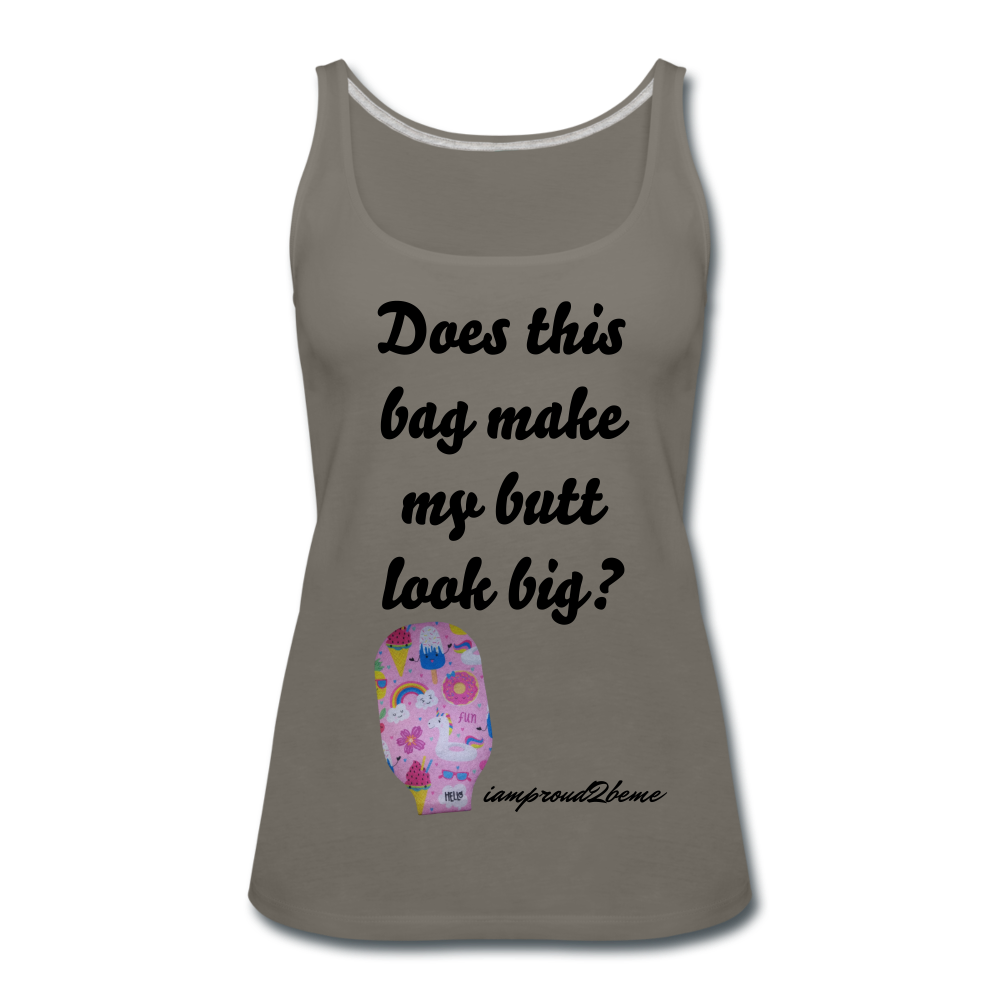 OSTOMY BAG SUMMERTIME FUN Premium Tank Top (Adult) - asphalt gray
