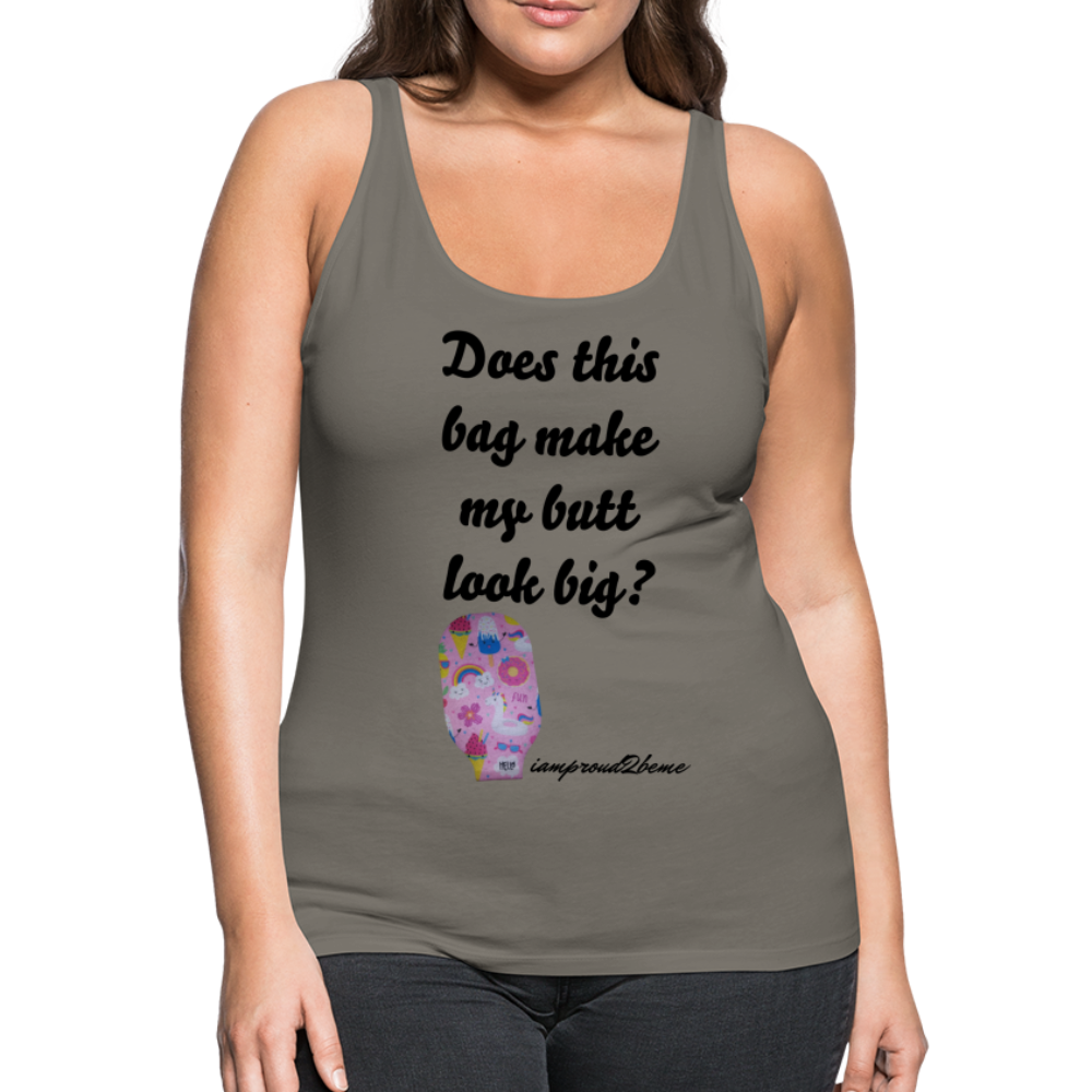 OSTOMY BAG SUMMERTIME FUN Premium Tank Top (Adult) - asphalt gray