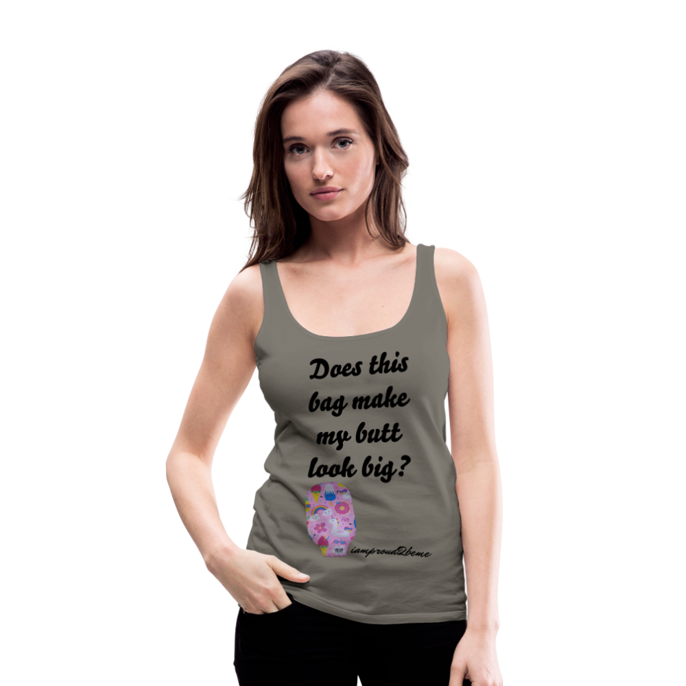 OSTOMY BAG SUMMERTIME FUN Premium Tank Top (Adult) - asphalt gray