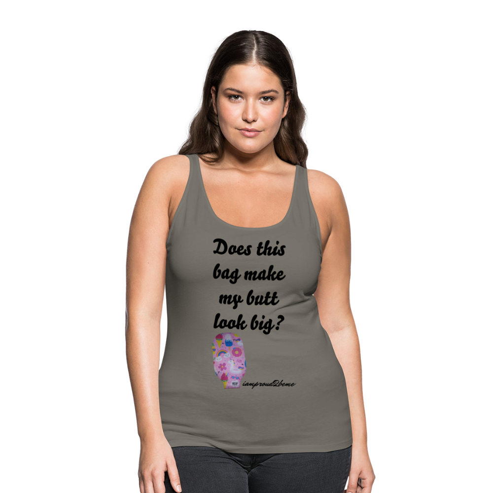 OSTOMY BAG SUMMERTIME FUN Premium Tank Top (Adult) - asphalt gray