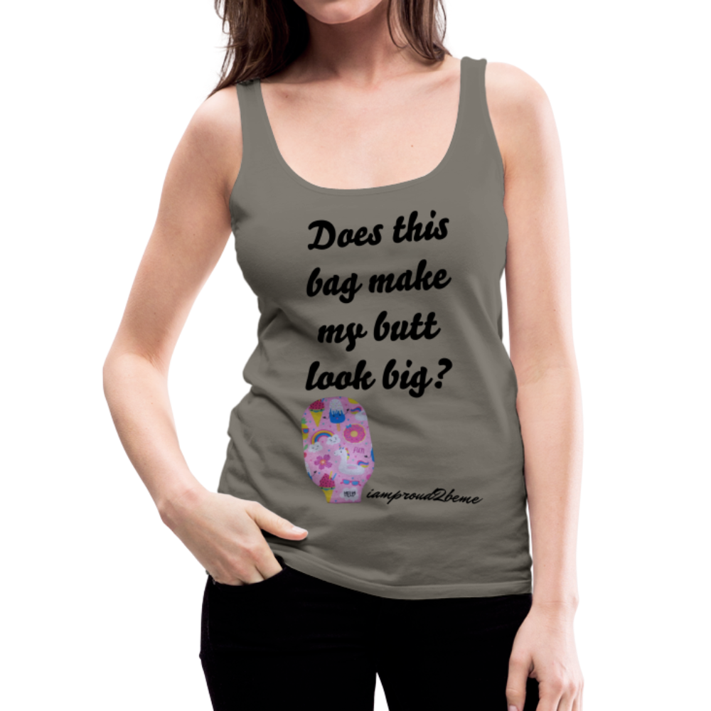OSTOMY BAG SUMMERTIME FUN Premium Tank Top (Adult) - asphalt gray