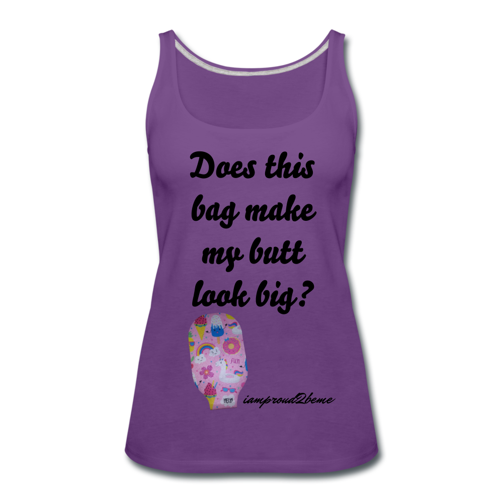 OSTOMY BAG SUMMERTIME FUN Premium Tank Top (Adult) - purple