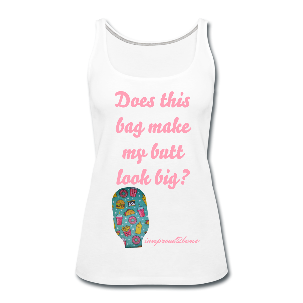 OSTOMY BAG HAPPY FOOD Premium Tank Top (Adult) - white