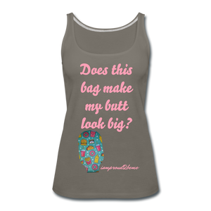 OSTOMY BAG HAPPY FOOD Premium Tank Top (Adult) - asphalt gray